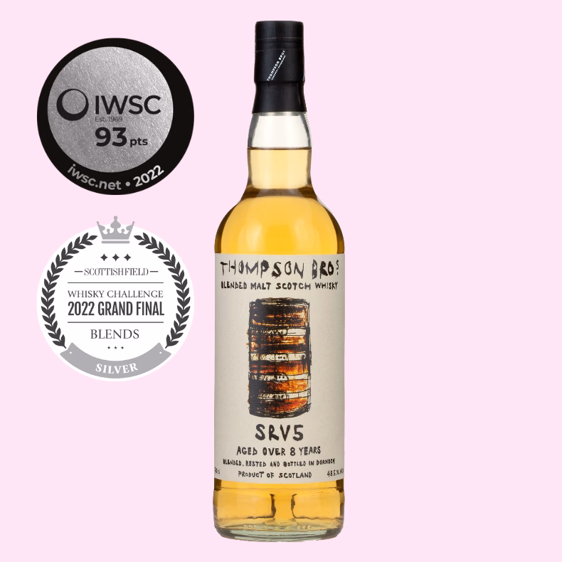 SRV5 Blended Malt Scotch Whisky, Aged 8 Years, 70CL, 48.5% ABV
