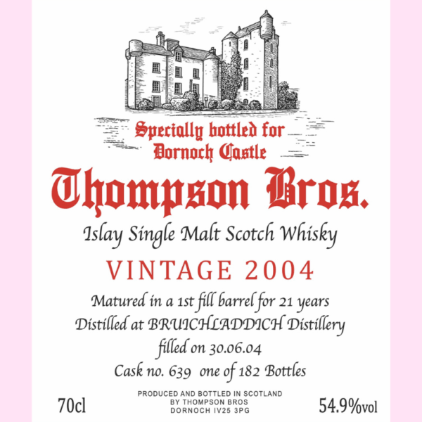 Bruichladdich 2004 21YO - Label