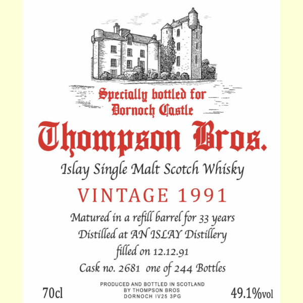 Islay 1991 33YO - Label