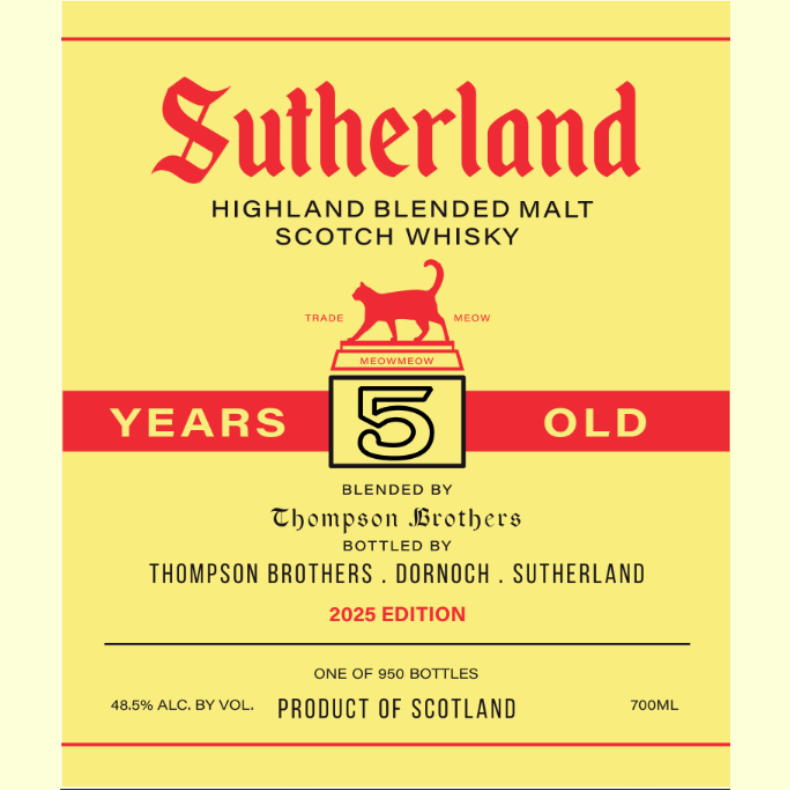 Sutherland Blended Highland Malt Scotch Whisky 2025, 5 Years Old, 70CL, 48.5% ABV - Image 2